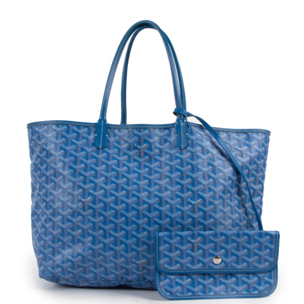 Goyard Blue St. Louis PM Tote Bag Labellov Buy and Sell Authentic Luxury