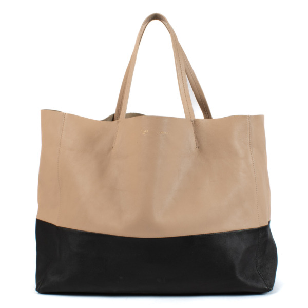 経典ブランド Celine Black and Nude Horizontal Bi-Cabas Bag ○ Labellov バッグ