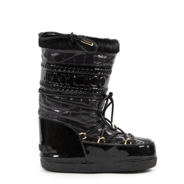 Jimmy Choo Black Patent Moon Boot - Size 38-40 Labellov Buy and Sell ...