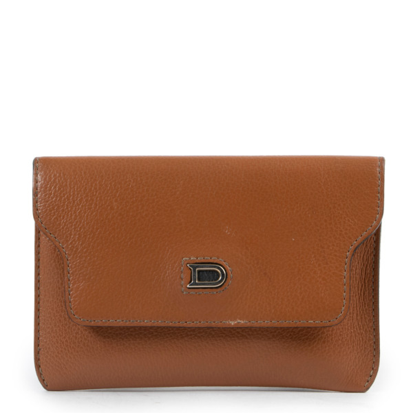 Delvaux Cognac Leather Wallet Labellov Buy and Sell Authentic Luxury