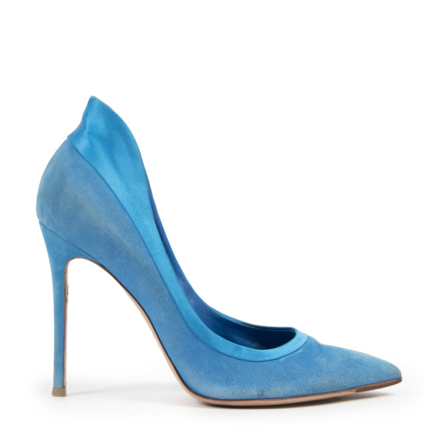 Gianvito Rossi Blue Suede Pumps Size 40 Labellov Buy and Sell