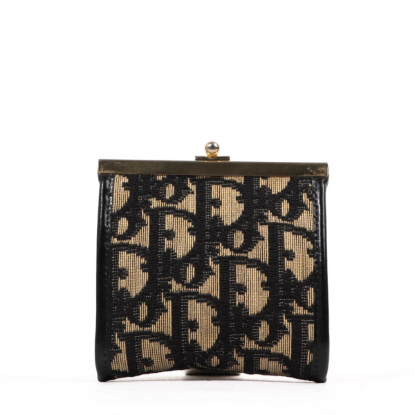 Dior Coin Case Wallet Christian Dior Blue Oblique Monogram Vintage