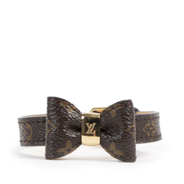Louis Vuitton Leather Monogram Favorite Bow Bracelet - Brown, Brass Wrap,  Bracelets - LOU761984