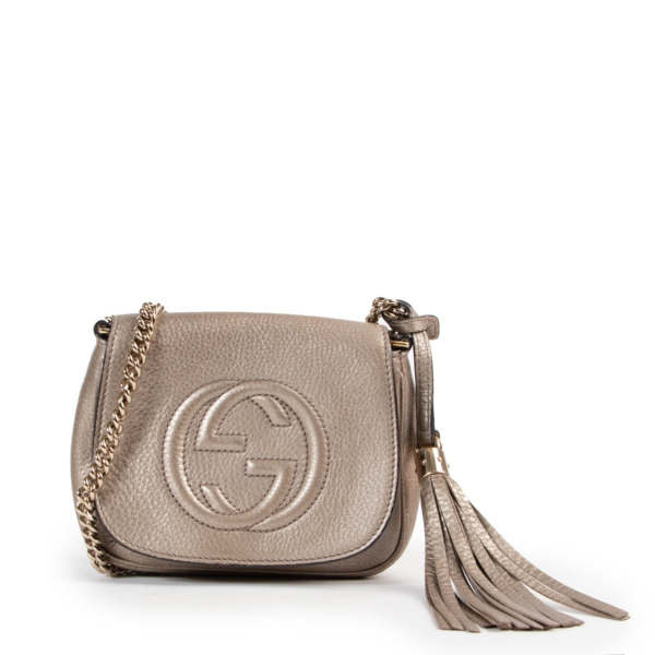 Gold gucci soho bag best sale