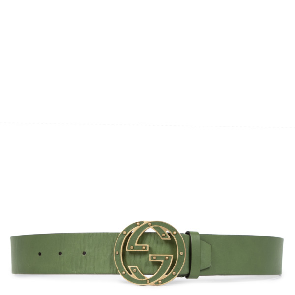Gucci GG Green Belt - Size 80 Labellov Buy and Sell Authentic Luxury