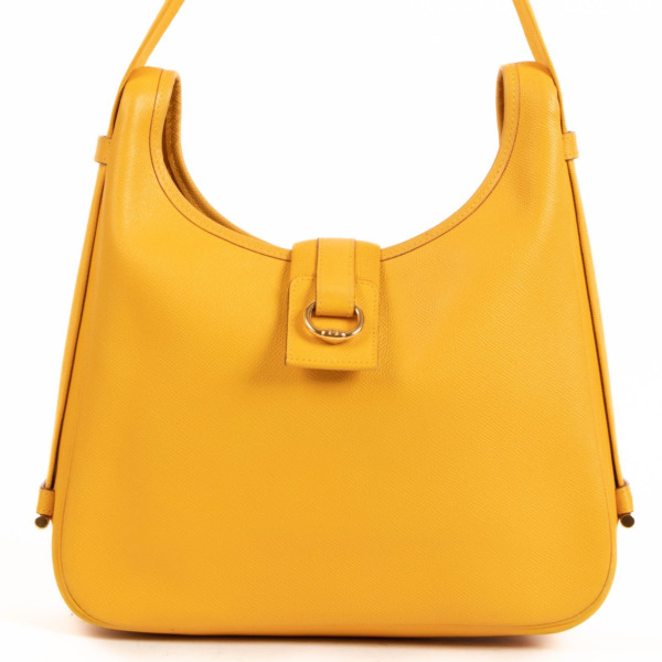 Hermès Tsako Yellow Courchevel Leather Shoulder Bag Labellov Buy and ...