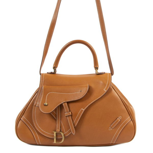 Christian Dior Cognac Leather Saddle Messenger Bag Labellov Buy and