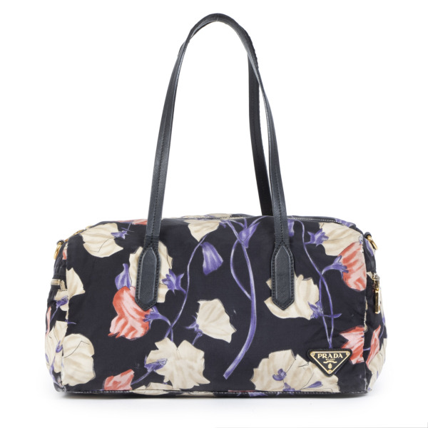 Prada donna floral print shoulder bag shop
