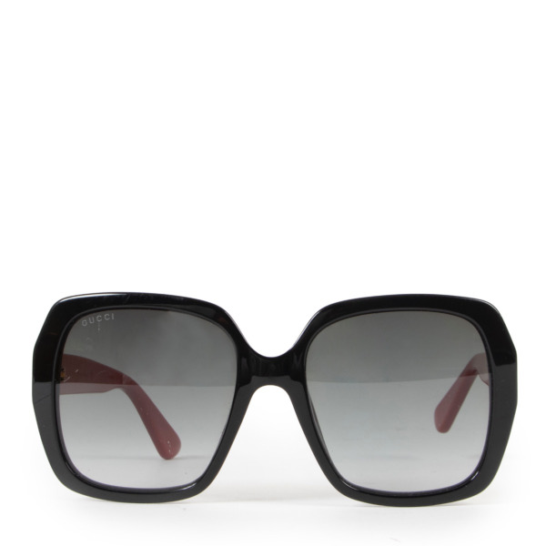 gucci square bee & logo acetate sunglasses