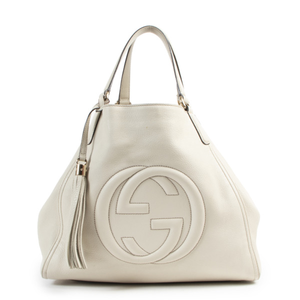 Gucci Soho Cream Shopper Bag Labellov Buy and Sell Authentic Luxury