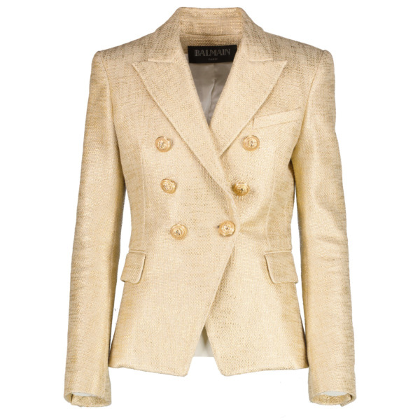 ジャケット BALMAIN Double-breasted blazer with logo buttons 17977323_38338333_600.jpg