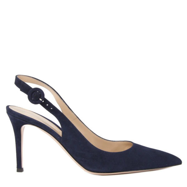 Gianvito Rossi Blue Suede Pumps Size 38 Labellov Buy and Sell
