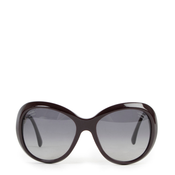 Chanel Multicolor Tweed/Black Gradient 71085 Oversized Sunglasses Chanel