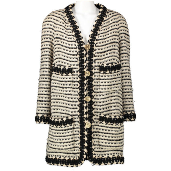 Chanel Wool Longline Cardigan Labellov Buy and Sell Authentic Luxury