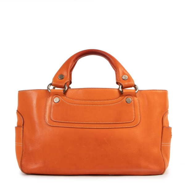 1592_celine_orange_top_handle_