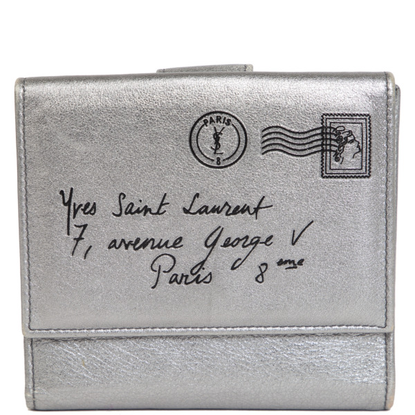 ★人気★【SAINT LAURENT】★Silver logo half wallet★財布★ シルバー 財布 Saint Laurent(サンローラン) - 海外通販のBUYMA