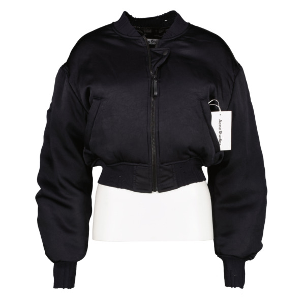 Acne Studios Black Logo Patch Bomber Jacket ○ Labellov