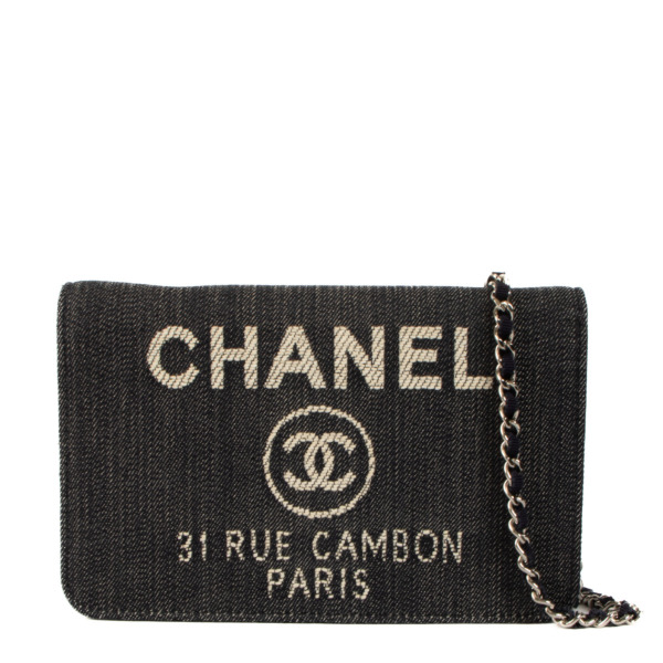 Chanel Blue Denim 31 Rue Cambon WOC Wallet on Chain Bag