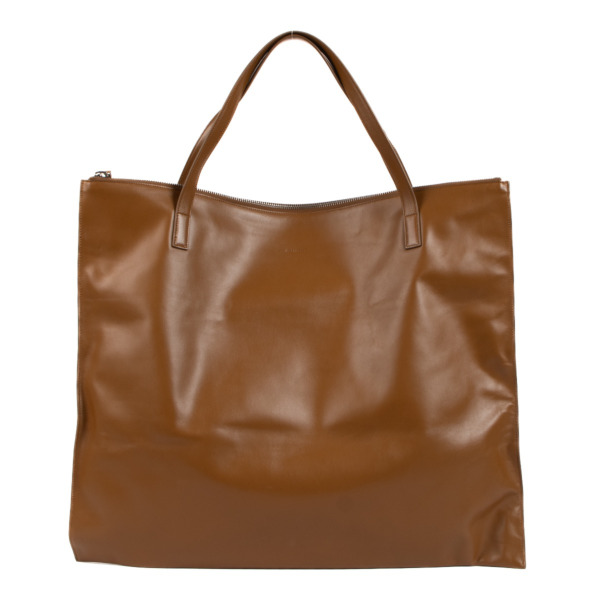 【希少】JIL SANDER ブラウン トートバッグ Jil Sander Camel Leather Zip Large Tote Bag ○ Labellov ○ Buy and