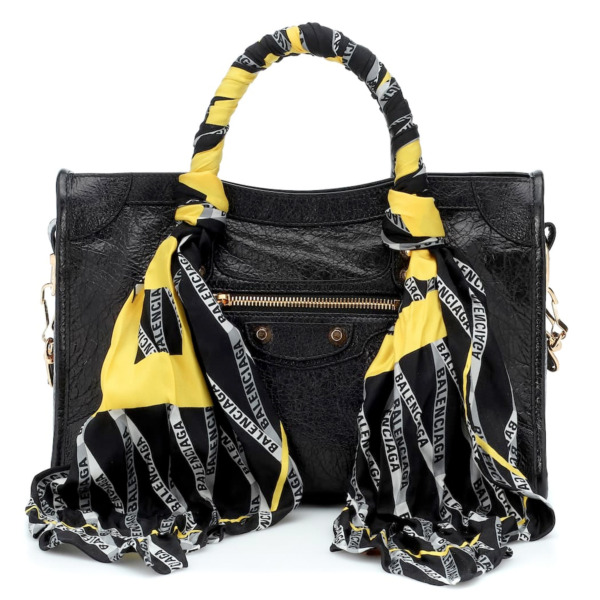 BALENCIAGA Classic City S ブラック ロゴ入りストラップ BALENCIAGA Agneau Classic Hardware S City Logo Strap Black