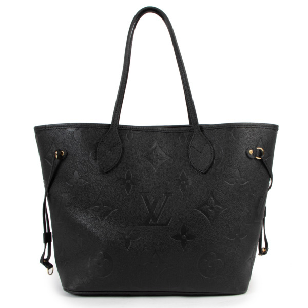 Louis Vuitton Black Monogram Empreinte Neverful MM Shoulder Bag ...