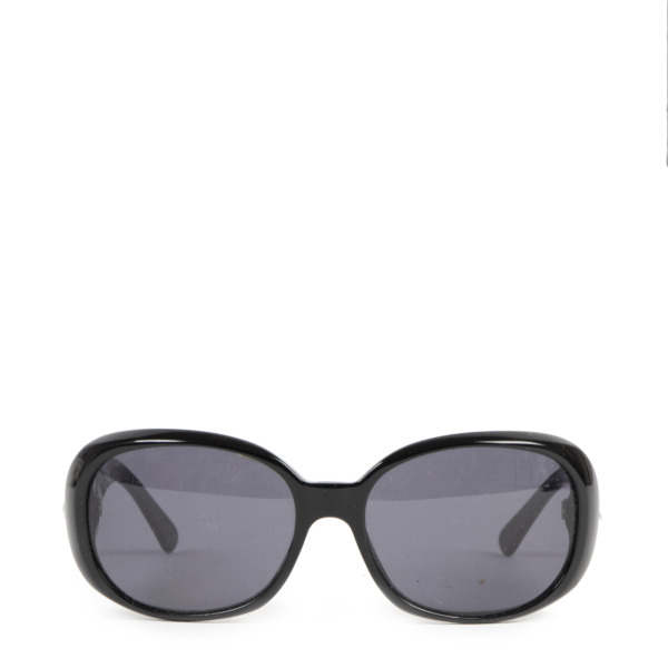 Chanel Black Camellia Flower Sunglasses ○ Labellov ○ Buy and