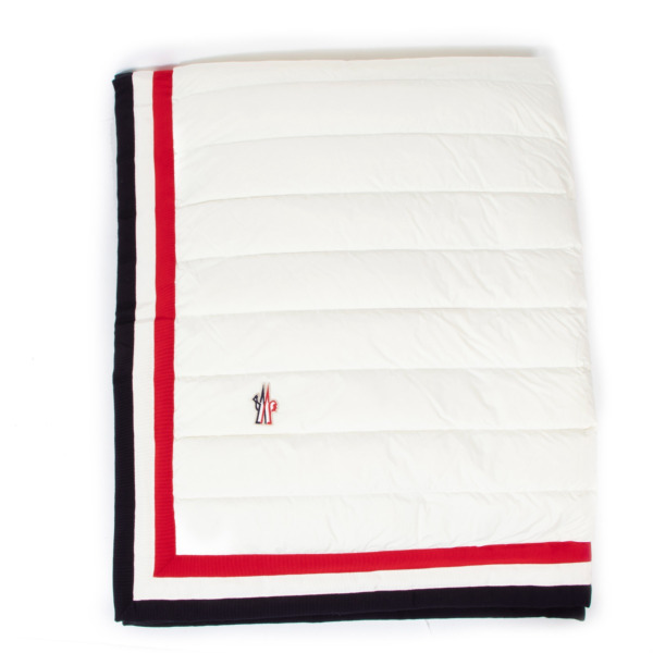 Moncler Grenoble White/Blue Velvet Padded Après-Ski Plaid