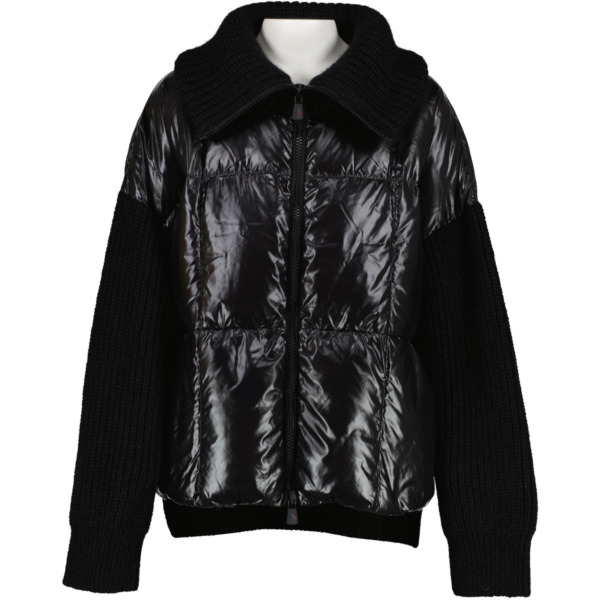 Moncler Grenoble Black Padded Front Down Cardigan - Size M