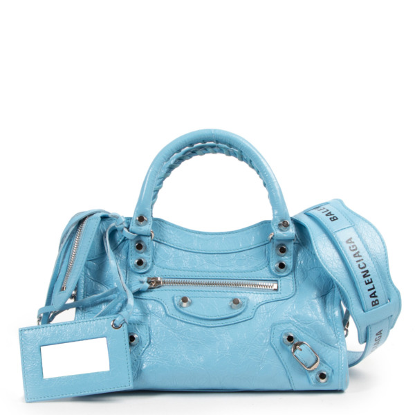 Baby blue balenciaga best sale bag