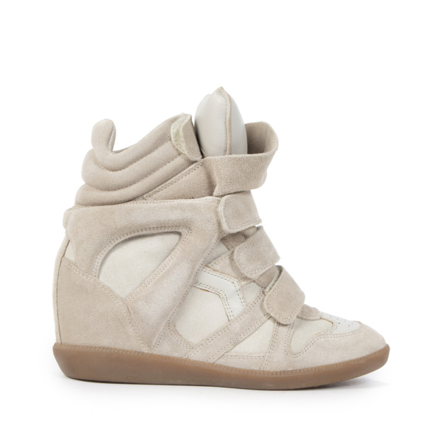 Isabel Marant Bekett Beige High-Top Sneakers - size 36 Labellov Buy and ...