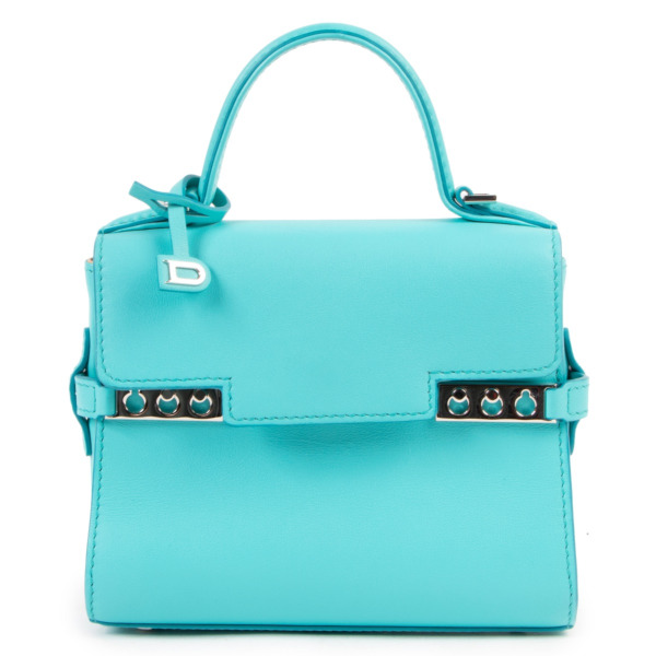 Delvaux Turquoise Tempête Micro Crossbody Bag Labellov Buy and Sell ...