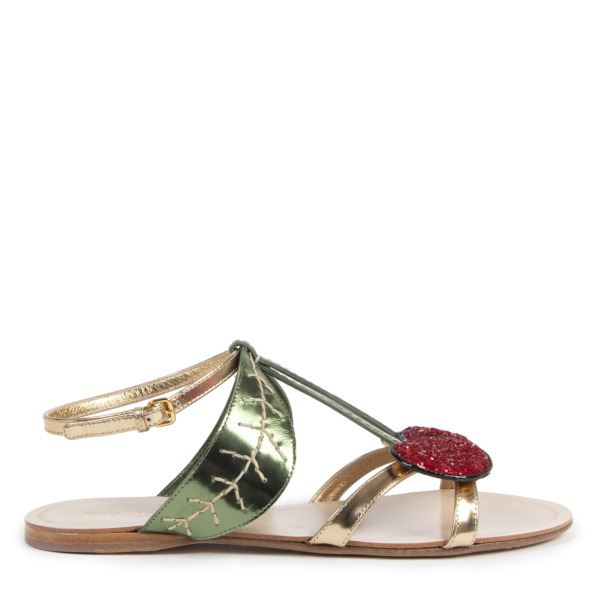 Miu Miu Cherry Sandals - Size 39,5 Labellov Buy and Sell Authentic Luxury