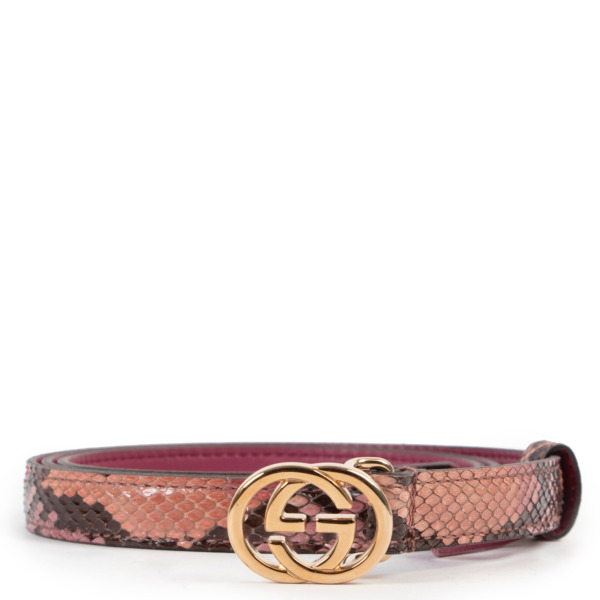 Python gucci belt discount