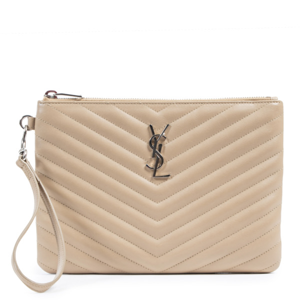 Ysl clutch beige 2025