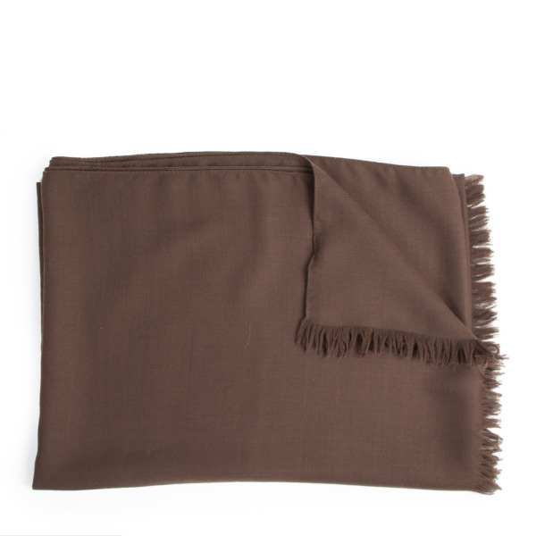 Hermès Brown Cashmere Scarf Labellov Buy and Sell Authentic Luxury