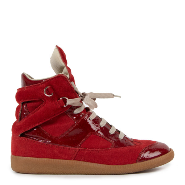 Maison margiela red high top on sale
