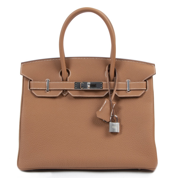 Hermès Birkin 30 Togo Gold PHW Labellov Buy and Sell Authentic Luxury