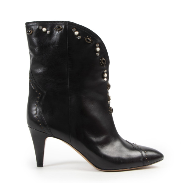 Isabel Marant Black Heeled Boots With Details Size 41 Labellov Buy and Sell Authentic Luxury