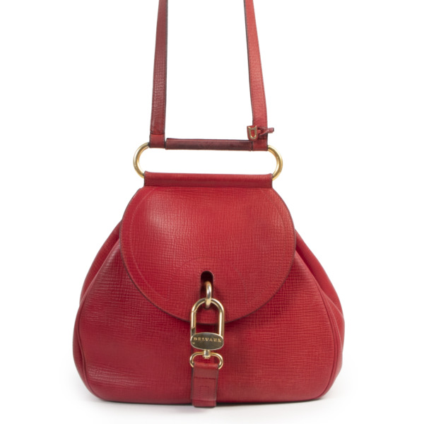 Delvaux Red Cerceau Shoulder Bag Labellov Buy and Sell Authentic Luxury