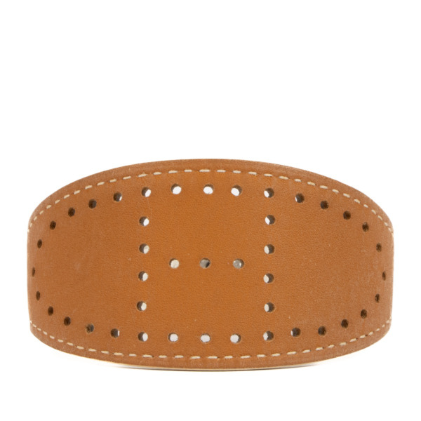 Hermes White Leather Evelyne Bracelet Labellov Buy and Sell Authentic Luxury