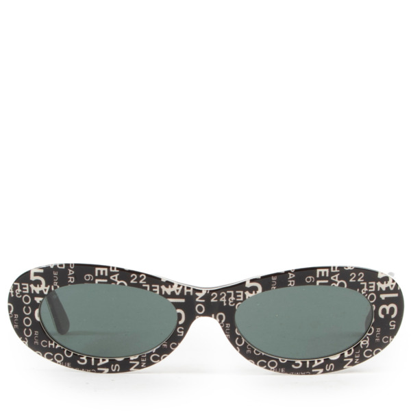 chanel round logo sunglasses