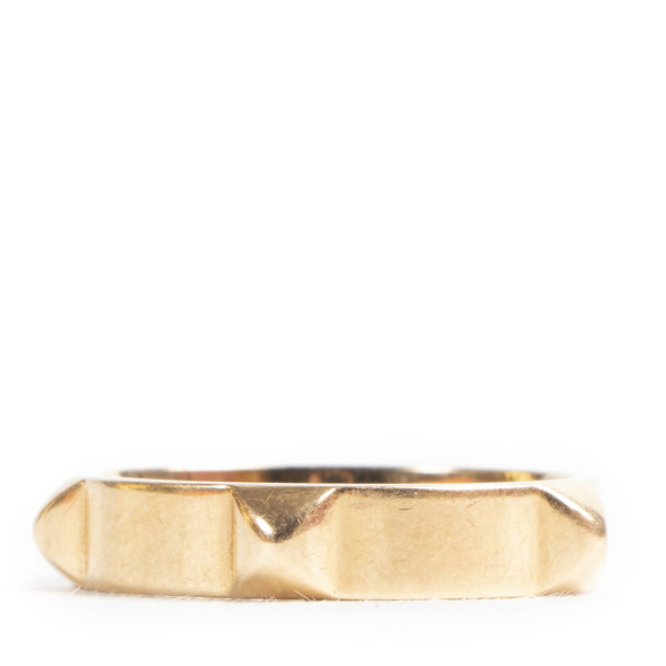 Hermès 18K Rose Gold Mini Clous Ring - Size 54 Labellov Buy and Sell