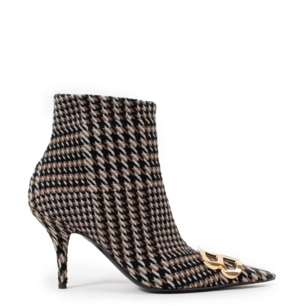 balenciaga tweed boots