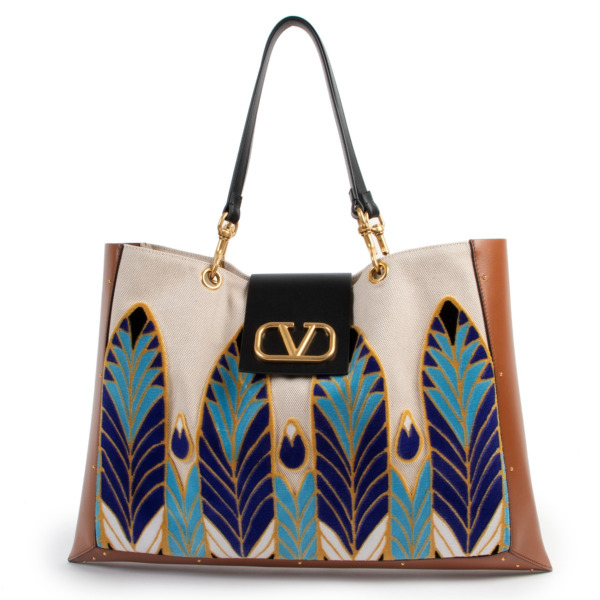 Valentino Garavani Multicolor VLogo City Safari Tote Bag