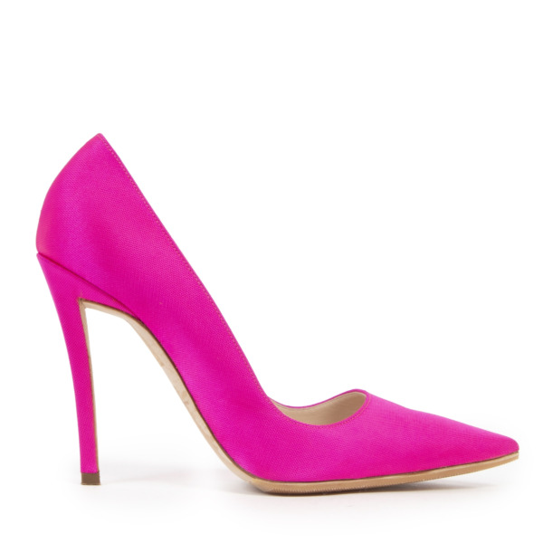 靴 Vintage Dior Pink Satin Pumps Dior Pink Satin Charm Heels – Treasures of NYC