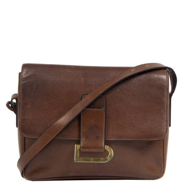 Delvaux Cognac Poirier Shoulder Bag ○ Labellov ○ Buy and