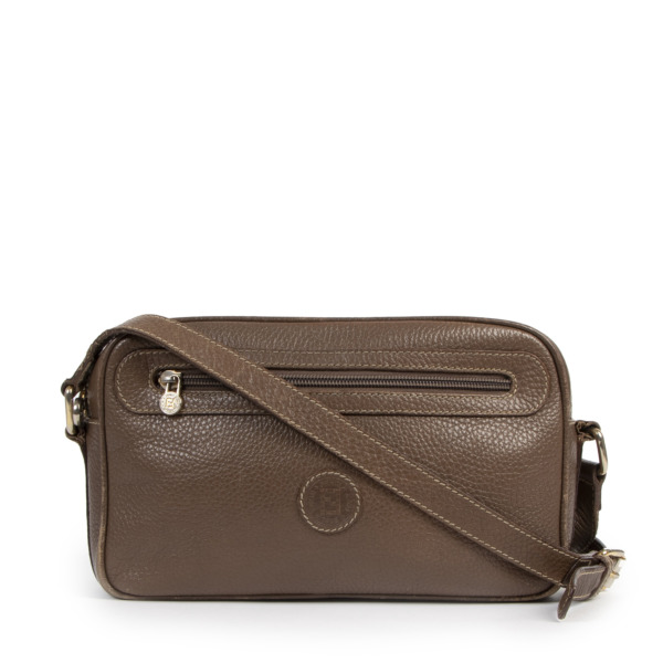 Fendi Brown Leather Crossbody Bag Labellov Buy and Sell Authentic Luxury