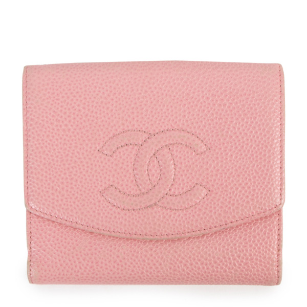 Chanel Pink Caviar Leather Timeless CC Wallet Labellov Buy and Sell  Authentic Luxury