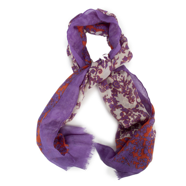 Gucci Purple Wool Silk Scarf Labellov Buy and Sell Authentic Luxury