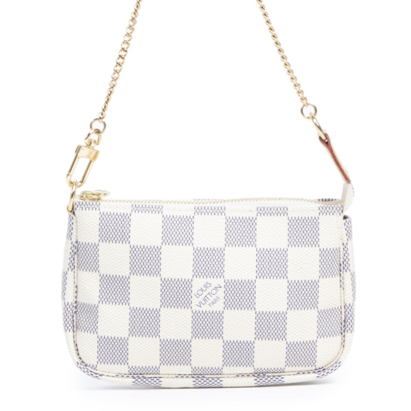 Mini pochette damier azur on sale